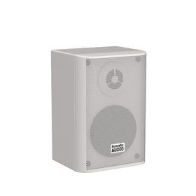 Acoustic Audio AA351W mounted on deck, demonstrating weatherproof sound for outdoor gatherings