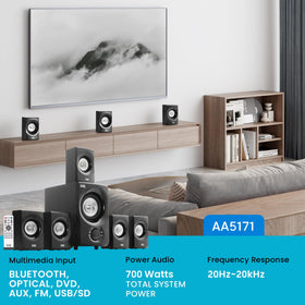 AA5171 front satellite speaker from Acoustic Audio enhances clarity and stage width