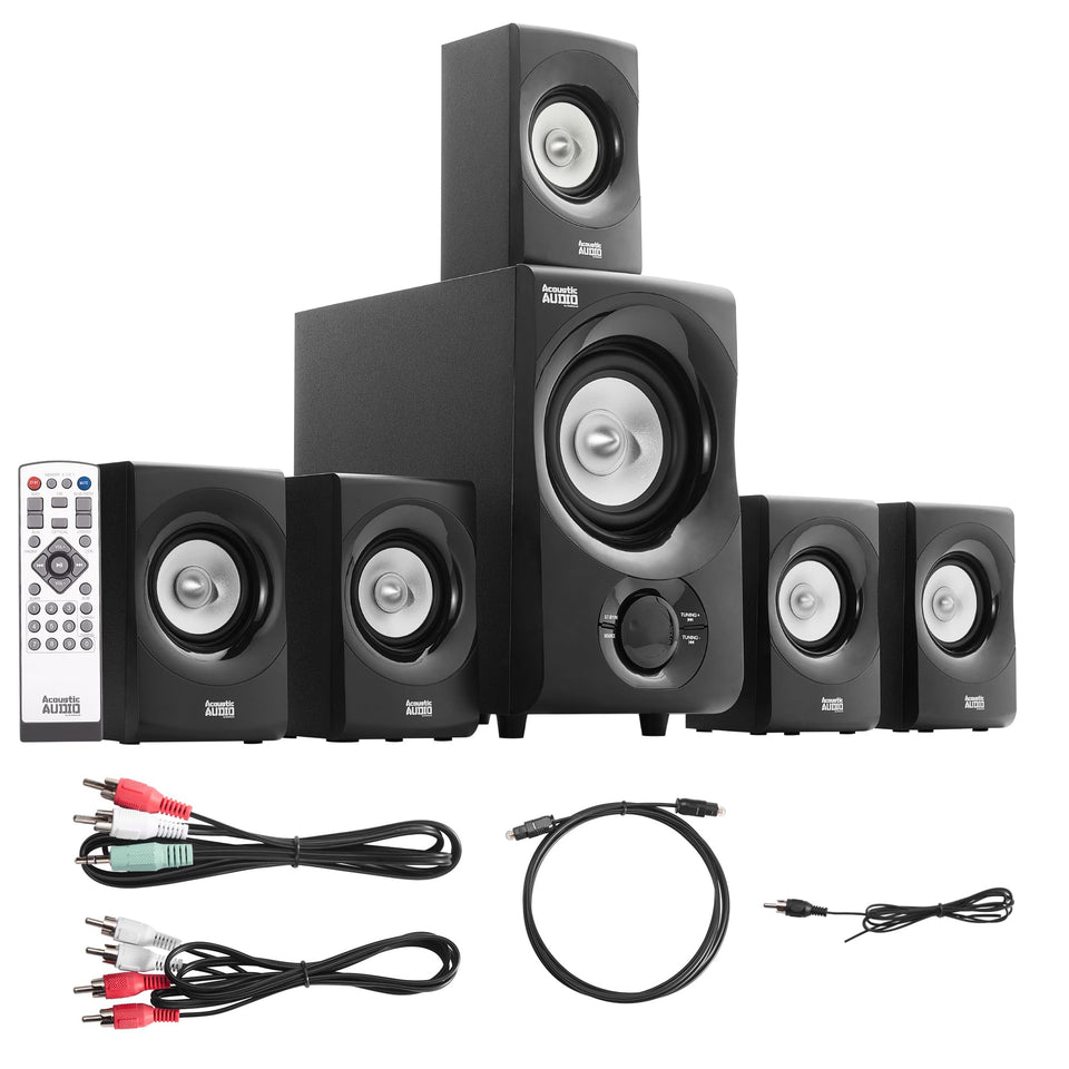 Acoustic Audio AA5171 powered subwoofer boosts deep bass for home theater