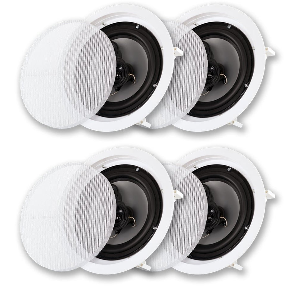 Acoustic Audio CS-IC83 ceiling speaker front view for immersive home theater.