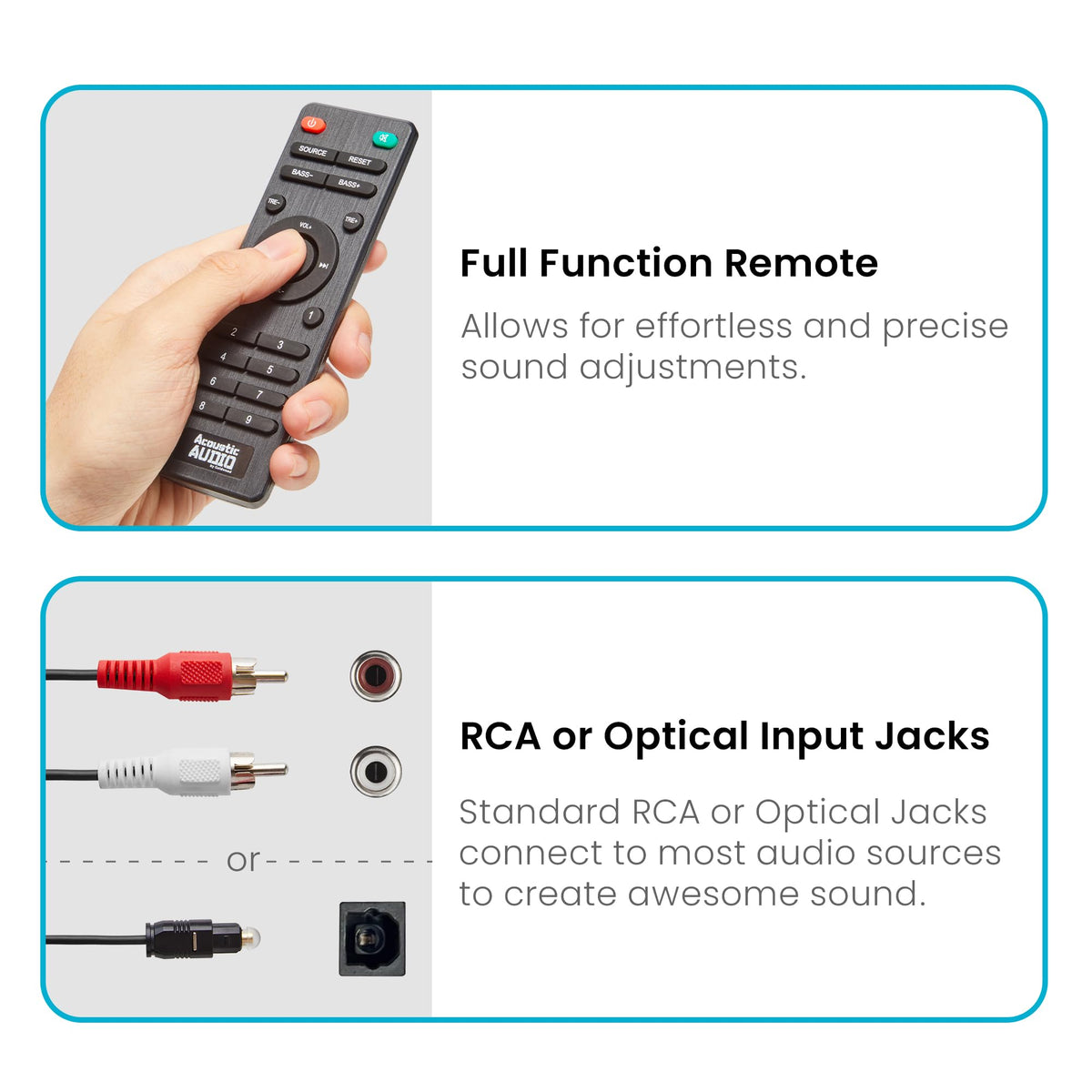 Acoustic Audio by Goldwood AA2172 remote control for effortless operation