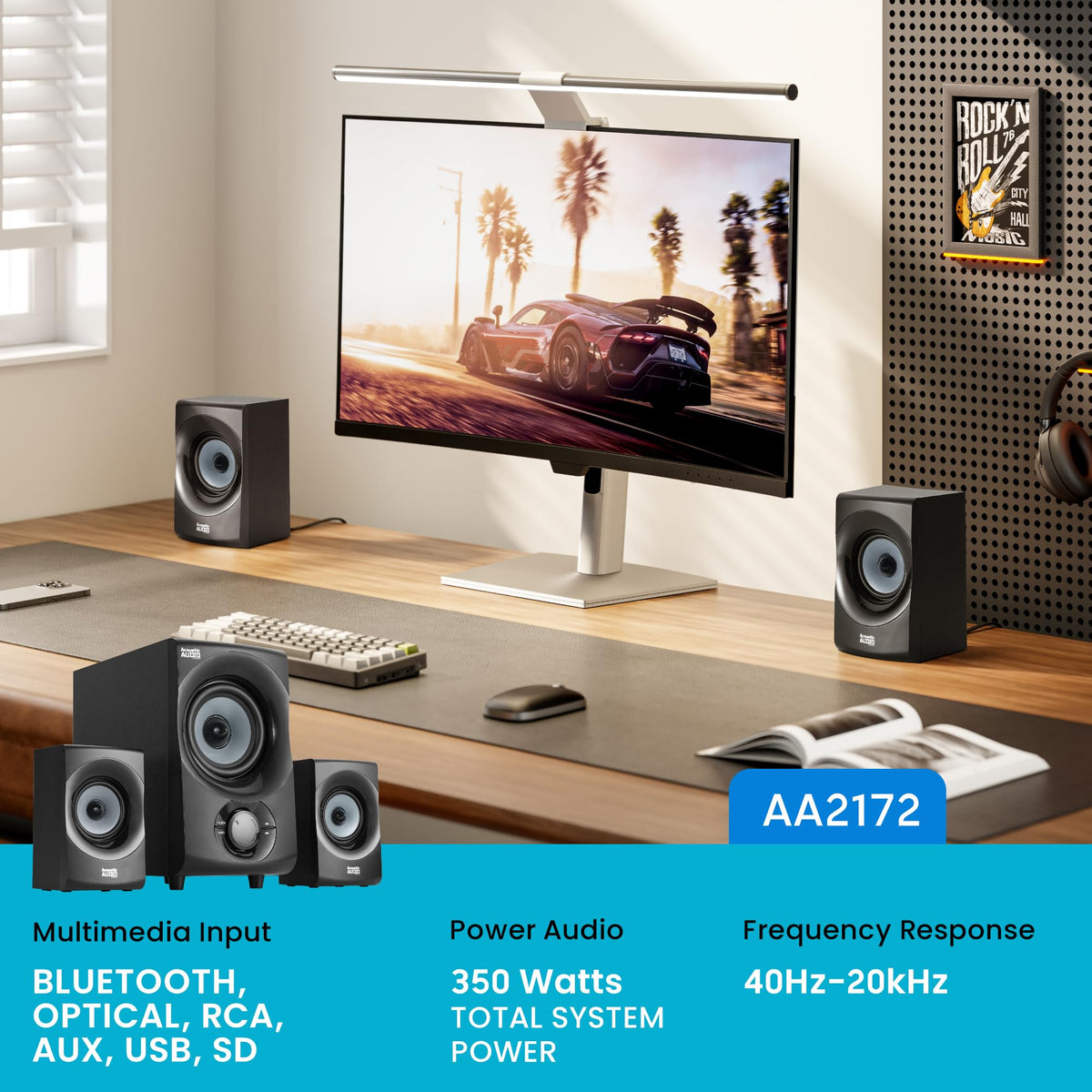 Acoustic Audio by Goldwood AA2172 left satellite speaker with crisp highs