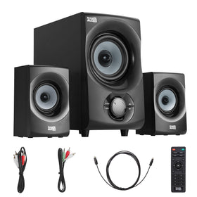 Acoustic Audio by Goldwood AA2172 subwoofer front view delivering deep bass