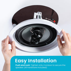 Acoustic Audio paintable grill and frame ready to blend with ceiling color for seamless look