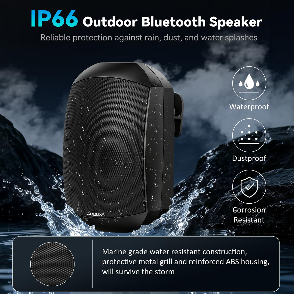 ACOUXA 2-way woofer and tweeter deliver balanced sound