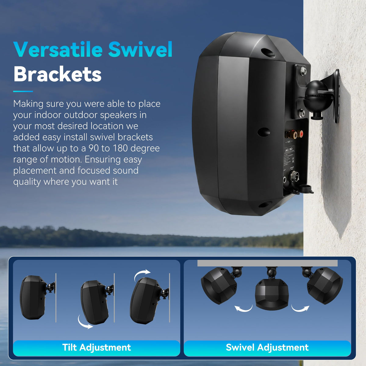 ACOUXA adjustable mounting direction for targeted listening