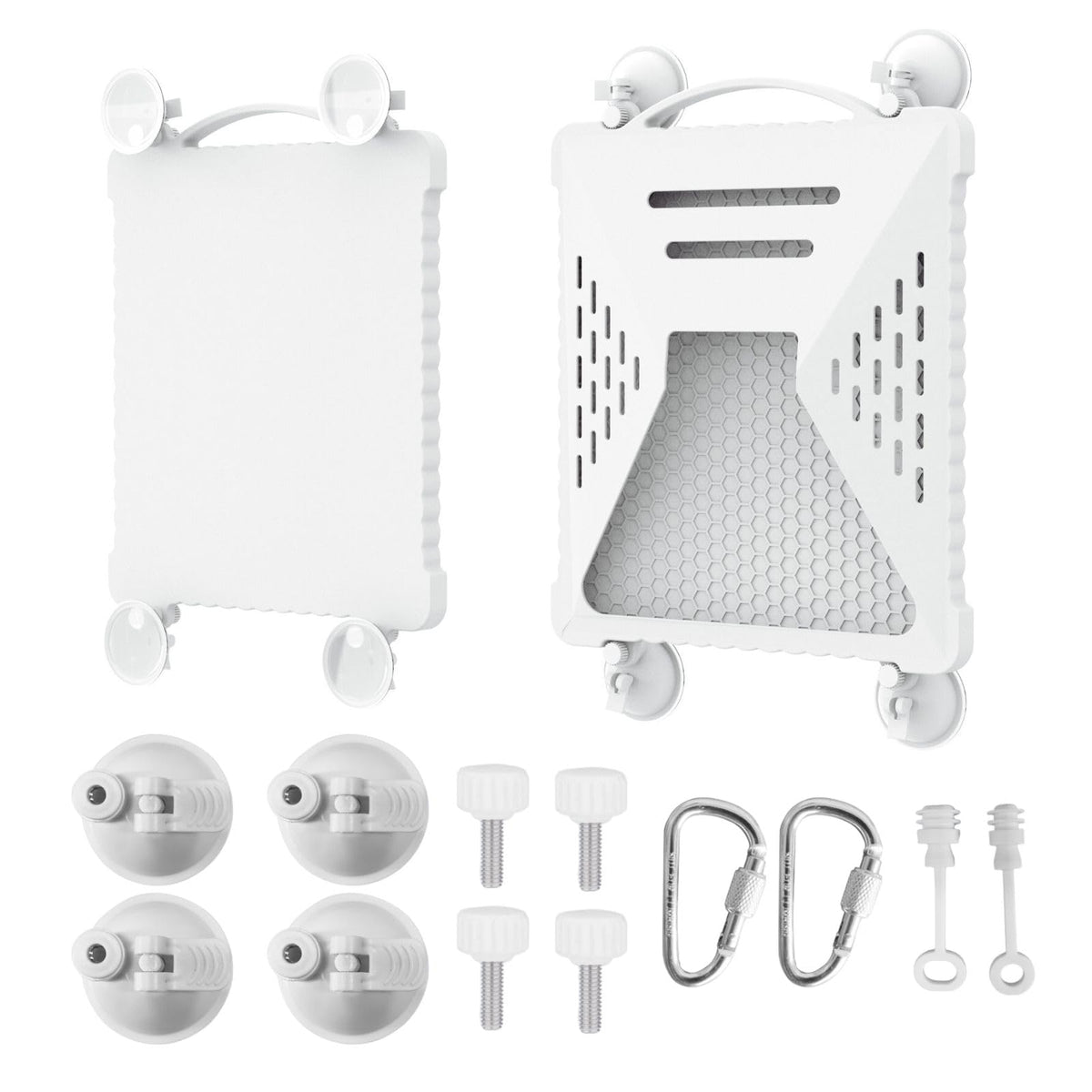 ACOVER ACOVE front view showing compact protective mount and mount benefits