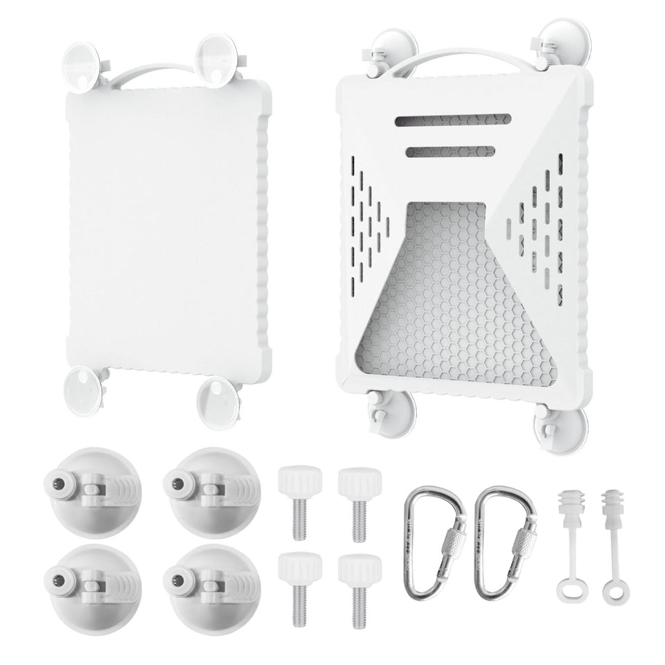 ACOVER ACOVE front view showing compact protective mount and mount benefits