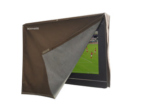 Acoveritt Outdoor 32-Inch TV cover side view showing waterproof fabric for wind and rain protection