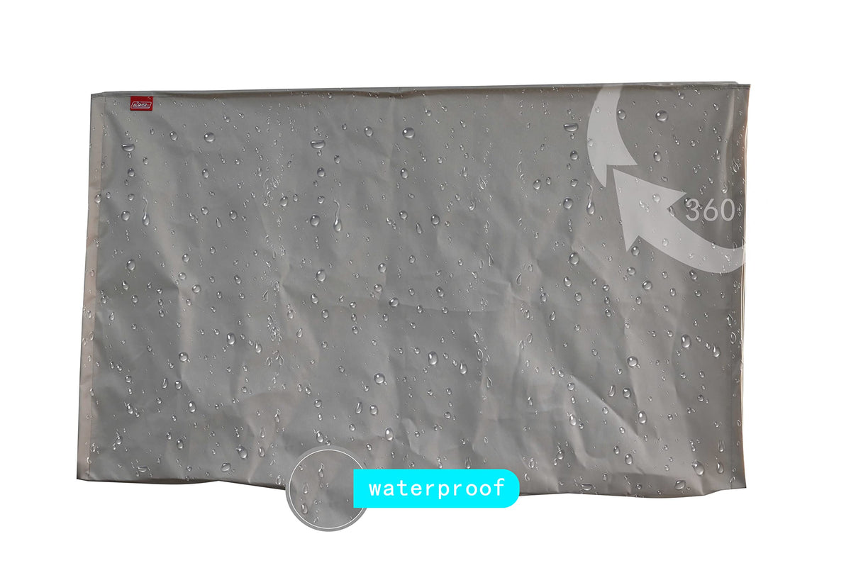 acoveritt transparent PVC roll-up front held open for viewing convenience benefit