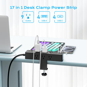Acozvin flat plug closeup that hides behind furniture to save space
