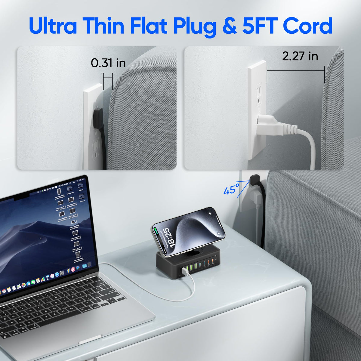 Acozvin magnetic foldable pad close-up for tidy phone placement