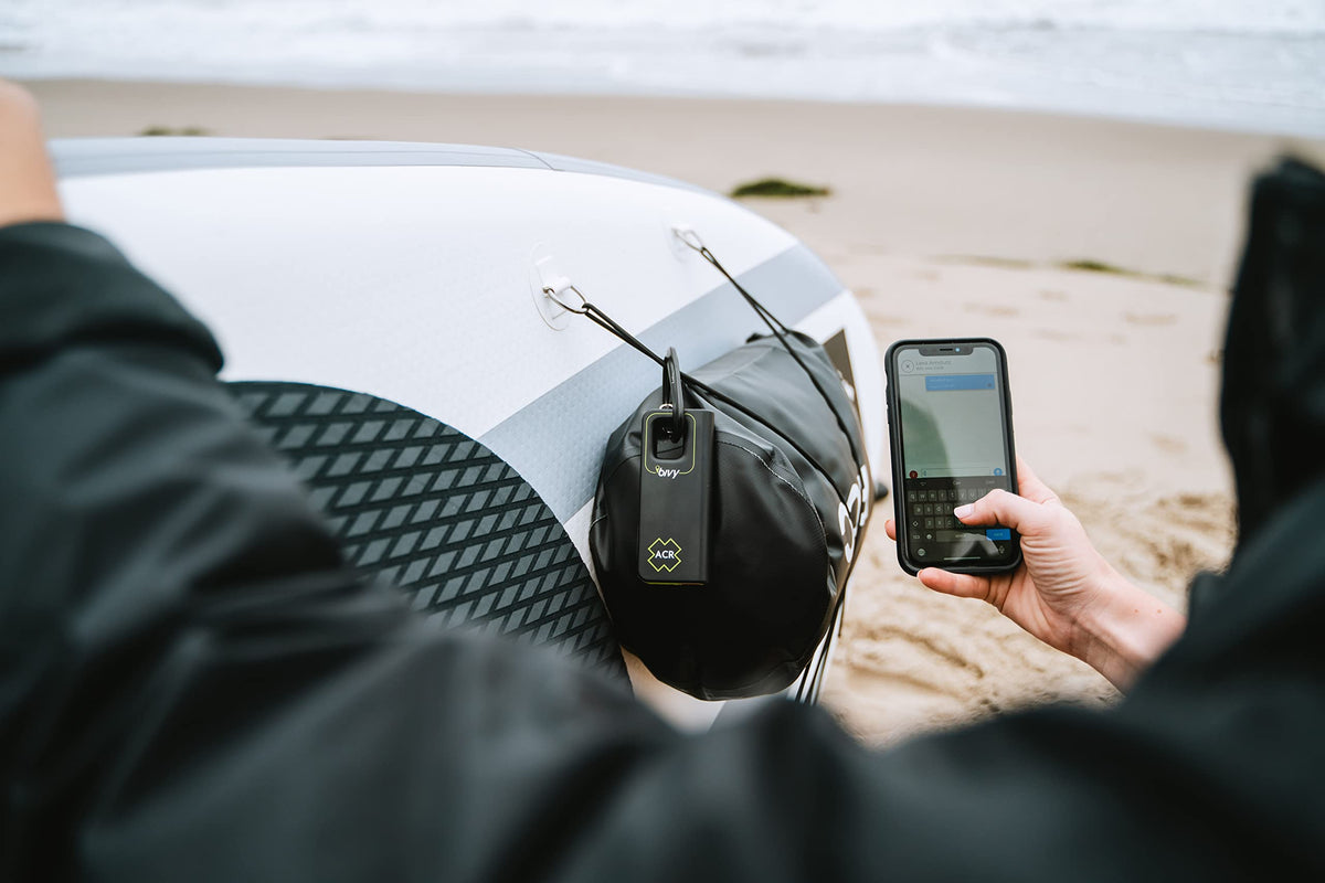ACR Bivy Stick app interface for iOS and Android.