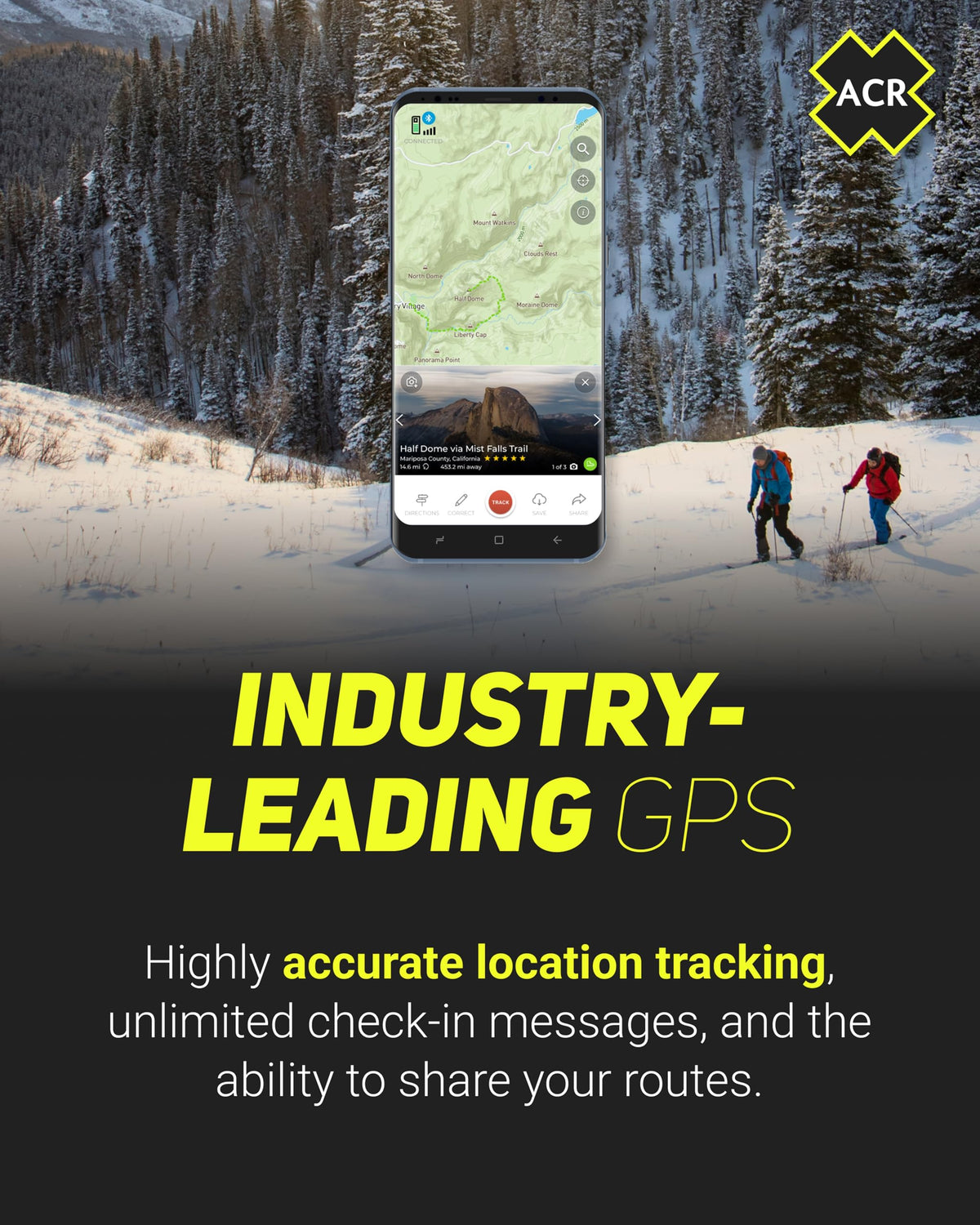 ACR Bivy Stick GroupTrack view supports messaging and tracking for groups.