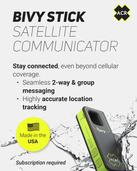 ACR Bivy Stick off-grid map screen for offline navigation during expeditions.