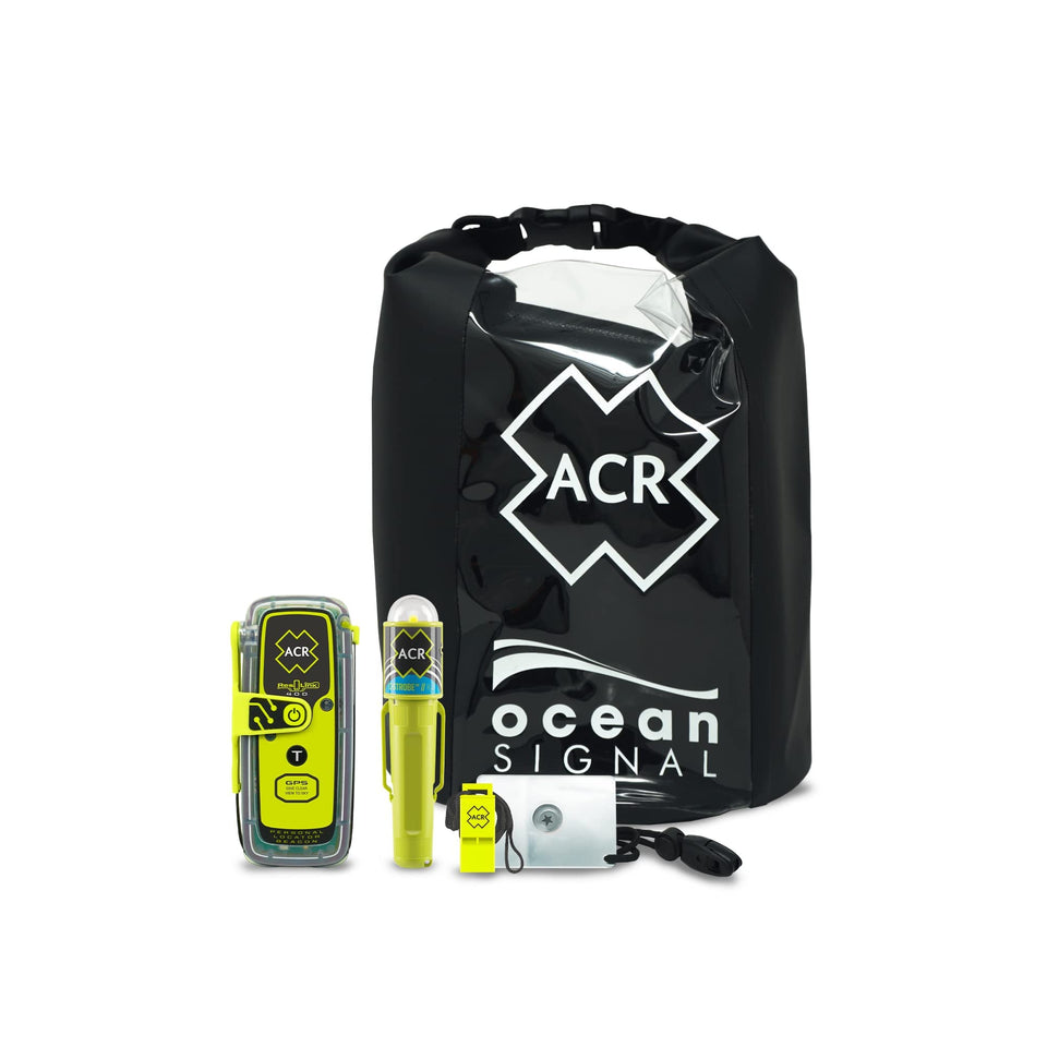 ACR ResQLink 400 GPS beacon front view for quick emergency localization