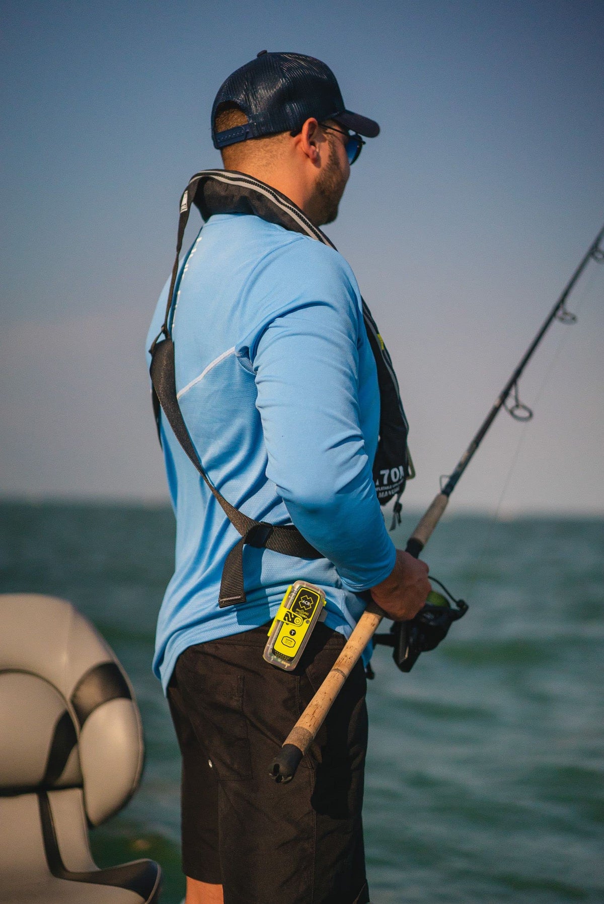 ACR ResQLink View RLS multifunction clip system keeps beacon secure.