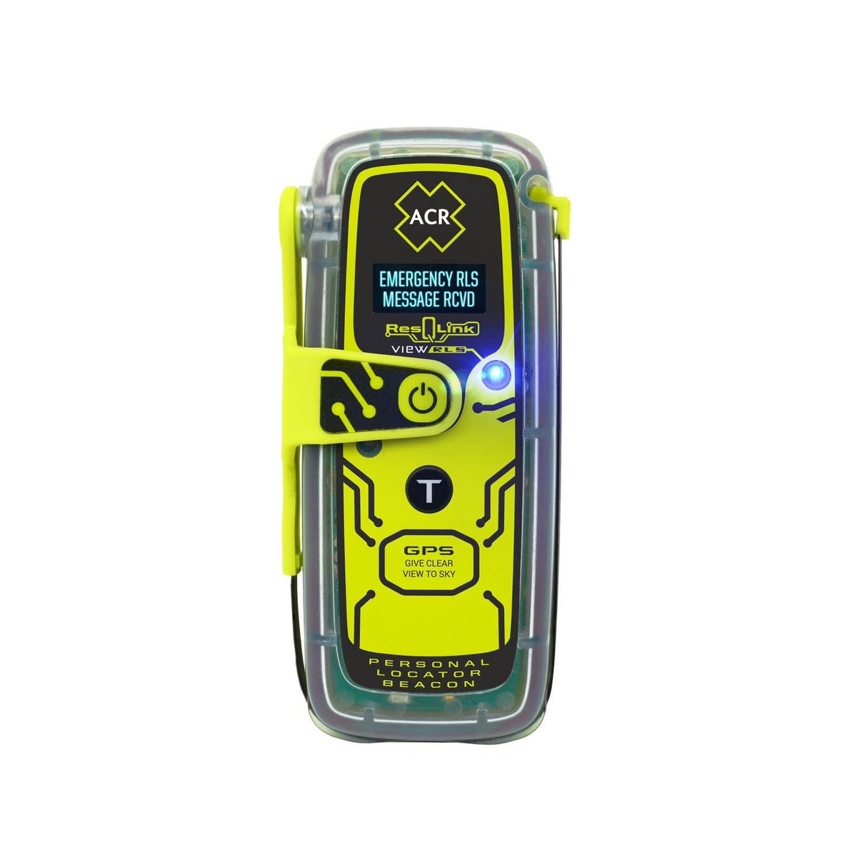 ACR ResQLink View RLS digital display for quick distress signal visibility in emergencies.