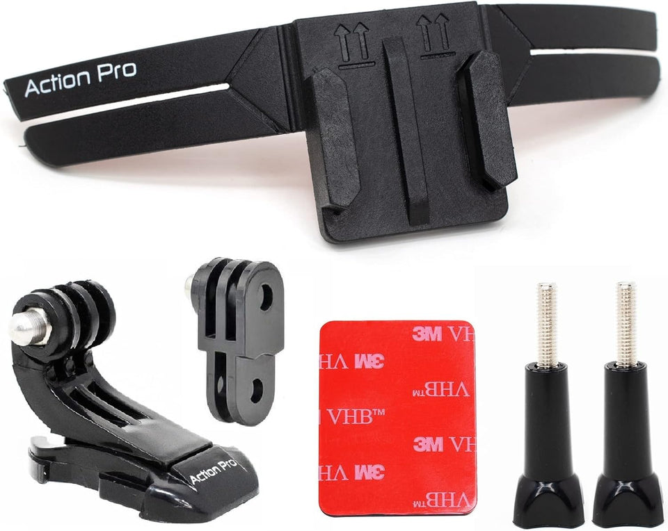 Action Pro chin mount front view showing low-profile design and secure base