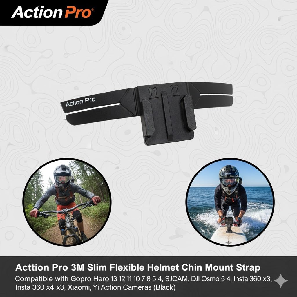 Action Pro size scale with hand showing compact 42-gram lightweight benefit