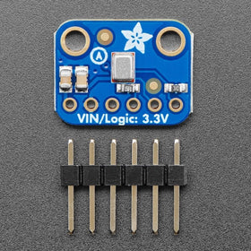Close-up of Adafruit microphone acoustic port and MEMS capsule revealing small low-profile design benefit