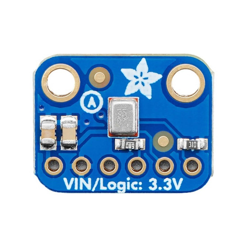 Adafruit SPH0645LM4H front breakout board showing pins for easy integration and clean connections
