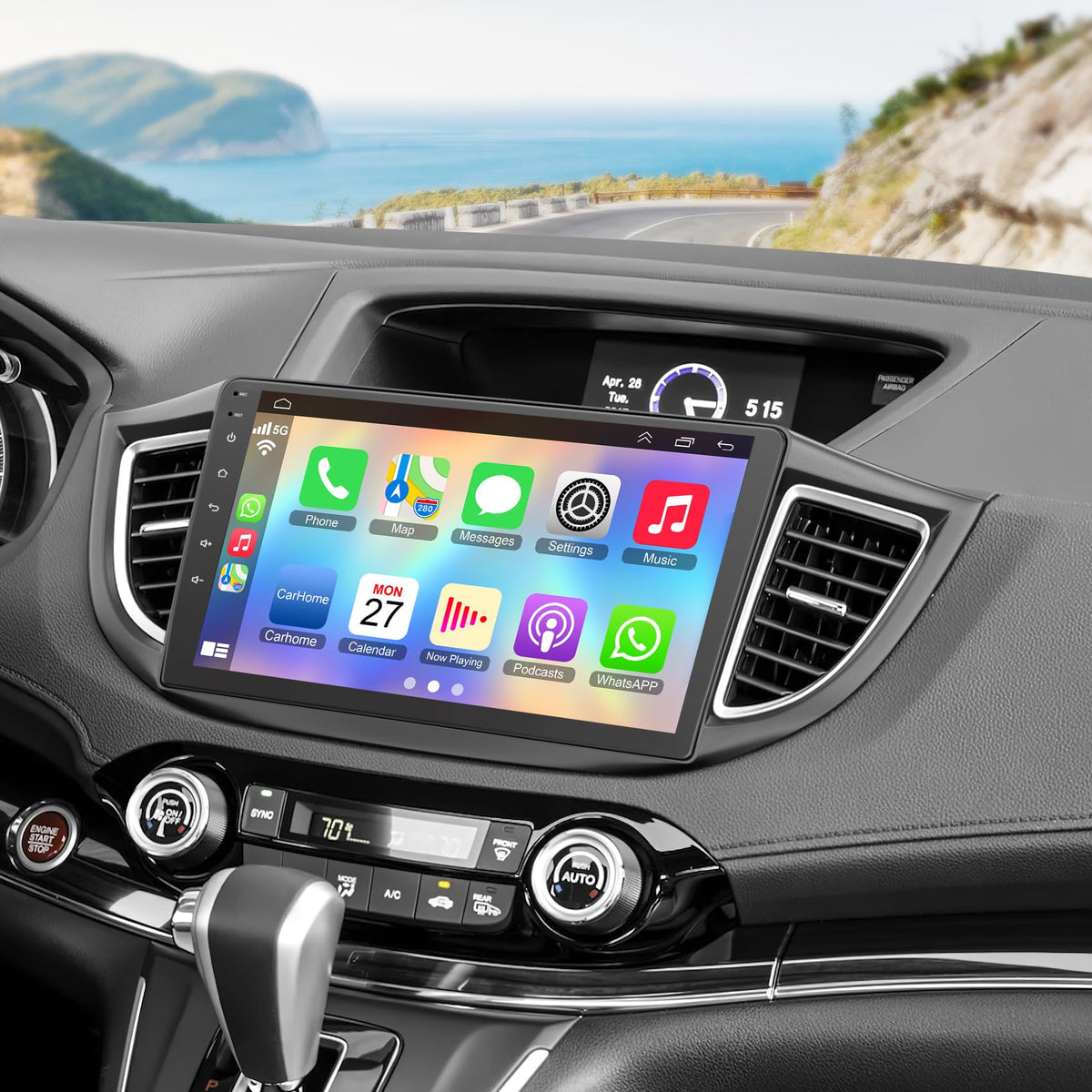 Adapter-Universe 10-inch CR-V radio display for crisp navigation and media.