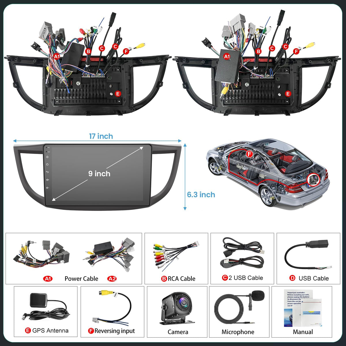 Adapter-Universe backup camera with 170-degree night vision improves reverse visibility