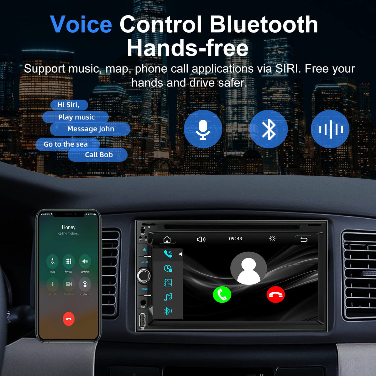 Adapter-Universe Bluetooth 5.2 enables clear hands-free calls and music streaming.