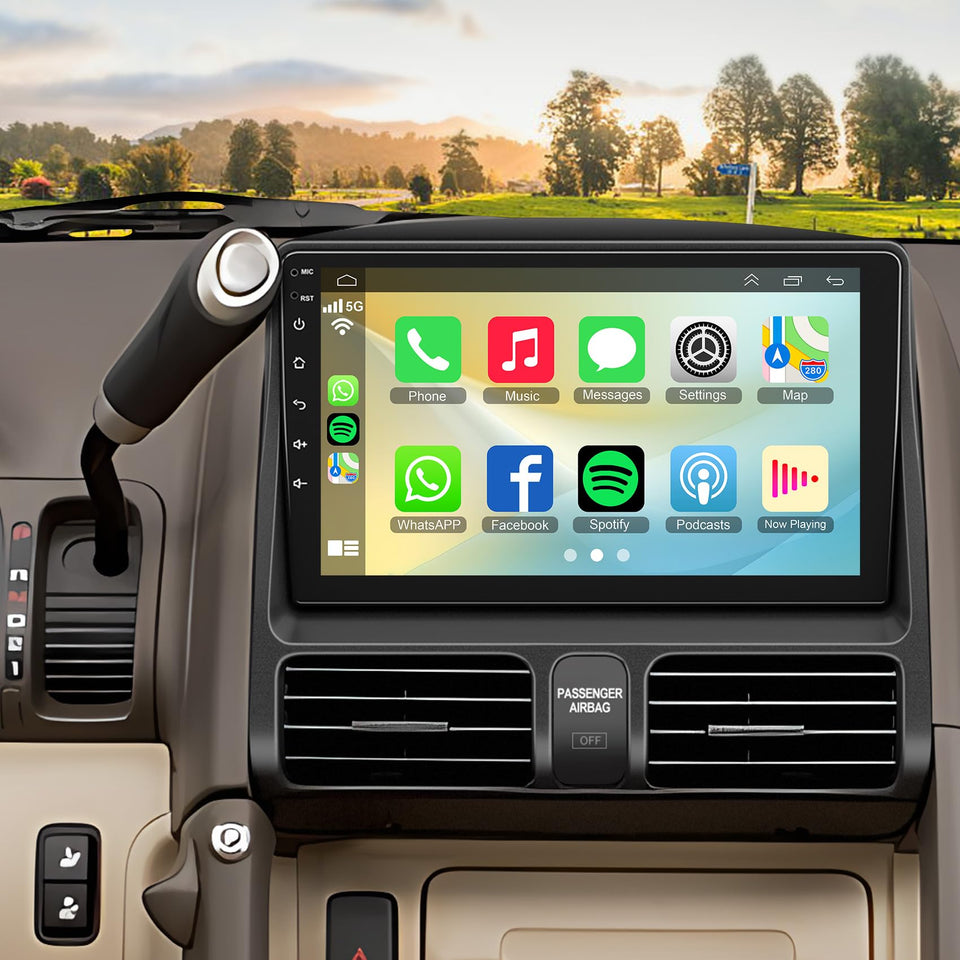 Adapter-Universe CR-V 2002–2006 radio front view with 9-inch touchscreen