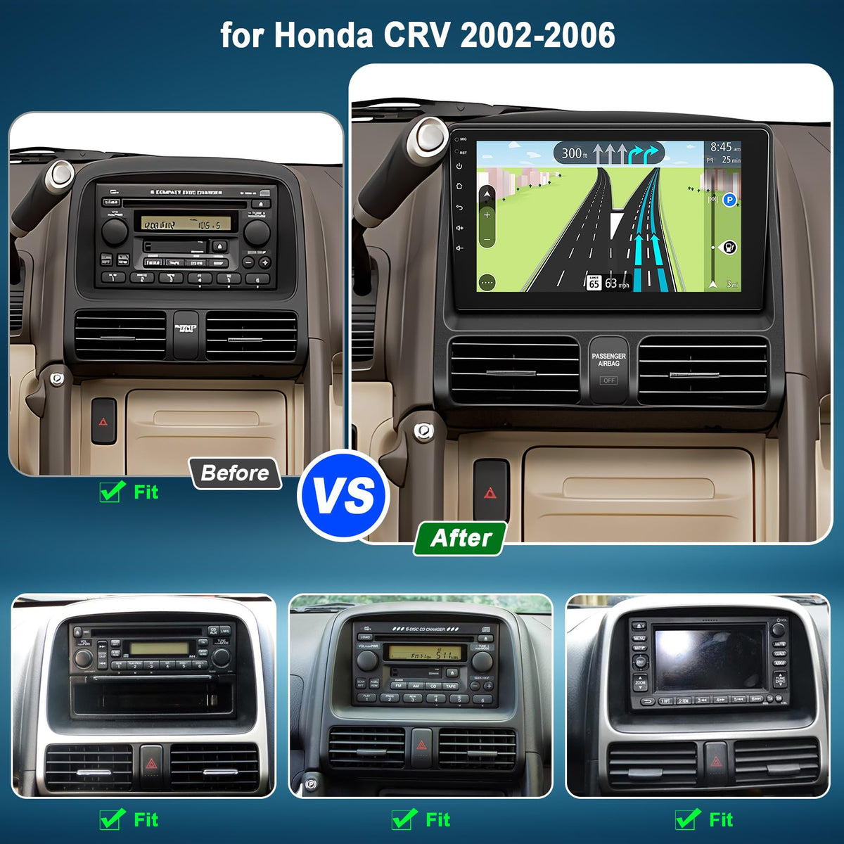 Adapter-Universe CRV wireless CarPlay screen for smooth navigation and hands-free calls.