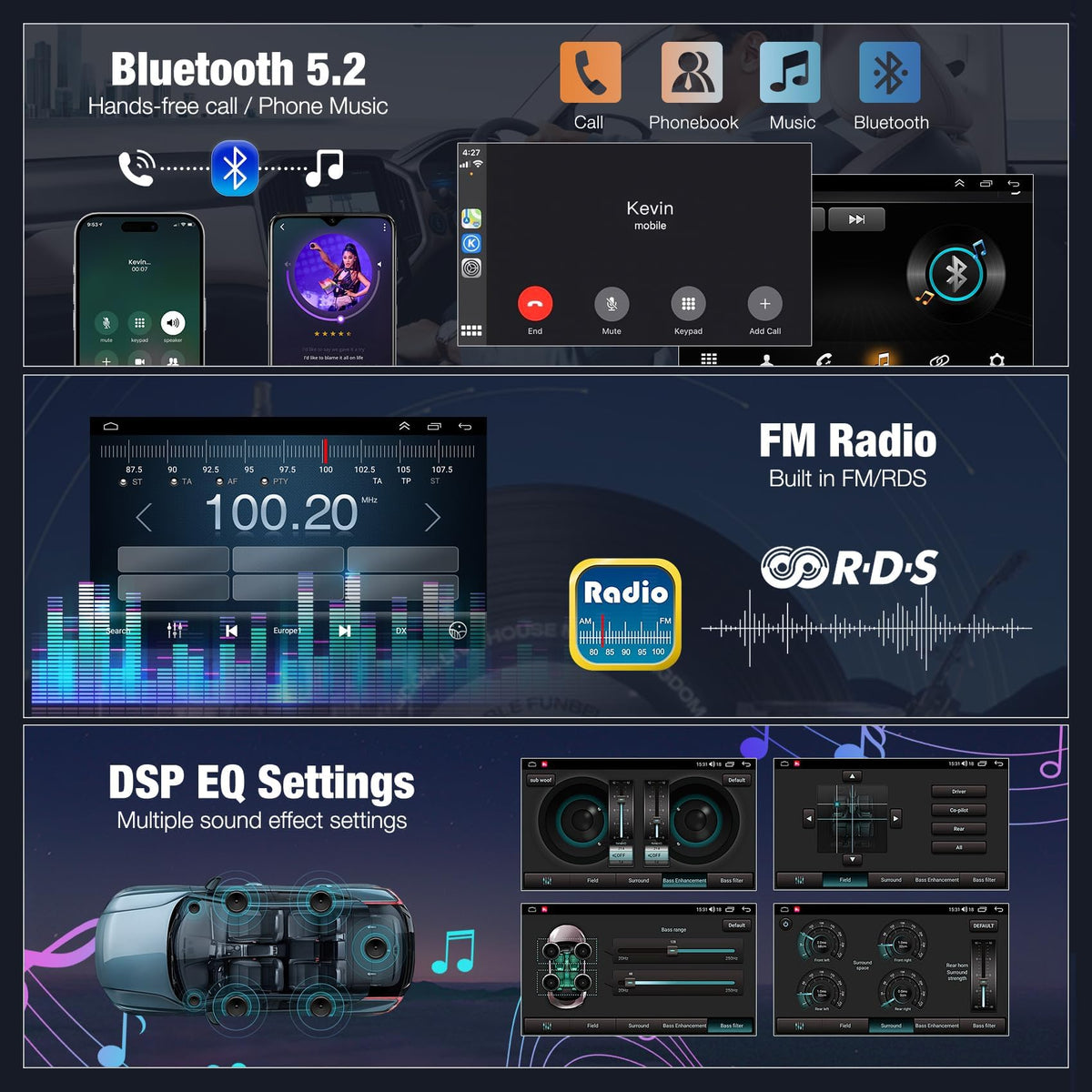 Adapter-Universe CR-V Bluetooth hands-free calling for safer communication