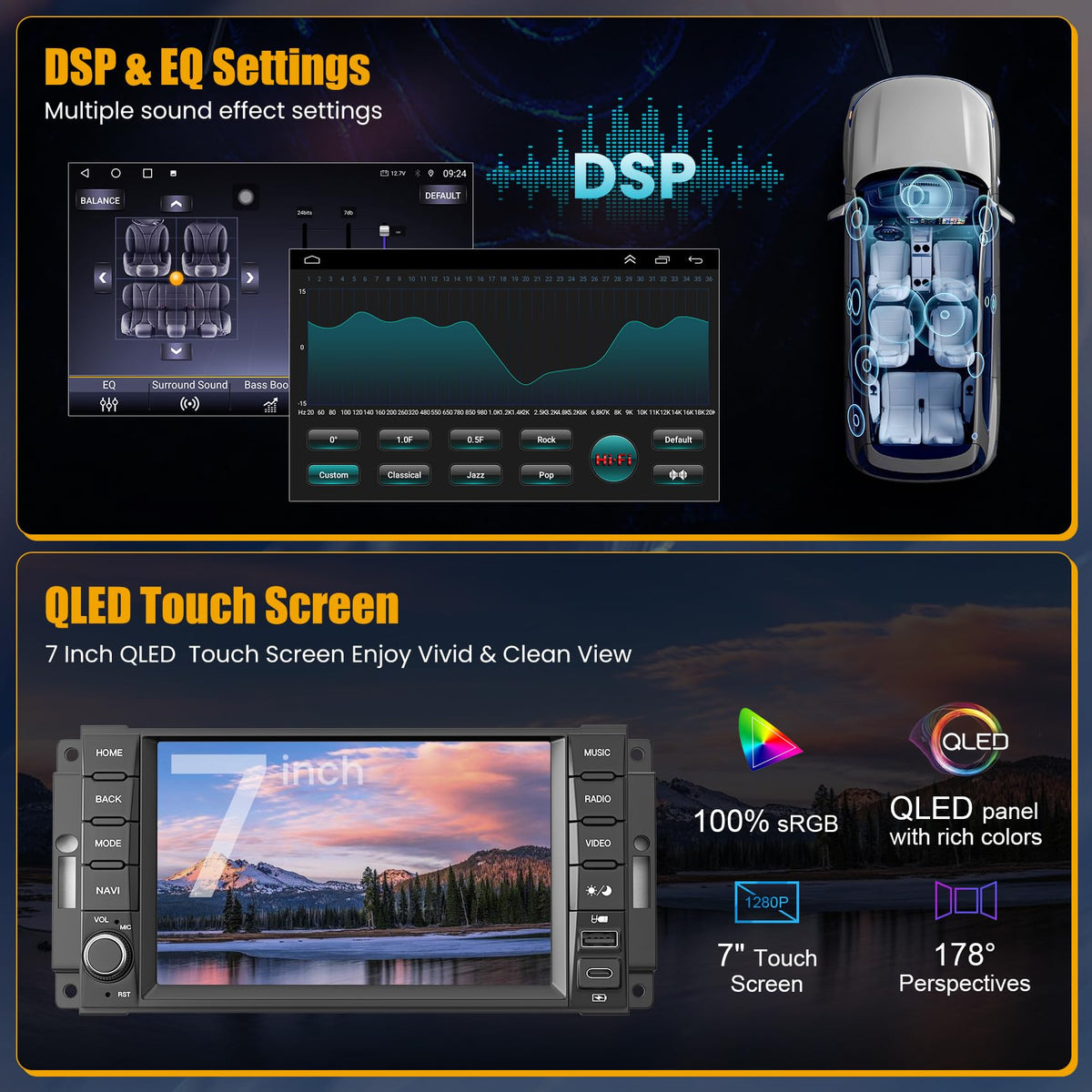 Adapter Universe split-screen display for maps and media simultaneously