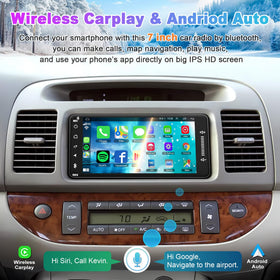 Adapter-Universe Toyota Sequoia 7-inch CarPlay Android Auto stereo with smart navigation.