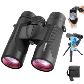 Adasion 12x42 binoculars with phone adapter for sharp outdoor photos