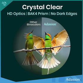Adasion 12x42 binoculars showing a wide field of view for landscapes