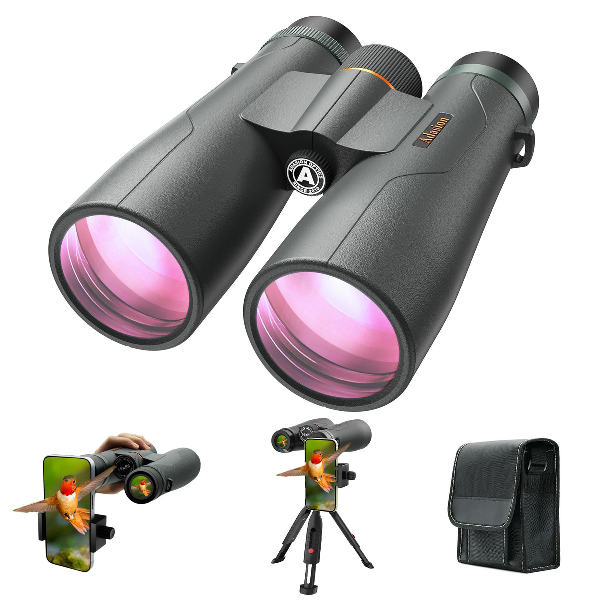 Adasion 15x56 binoculars eye piece for comfortable viewing with crisp detail