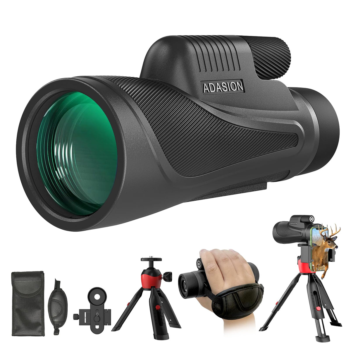 Adasion 15x56 HD monocular for bird watching delivers bright, detailed views.