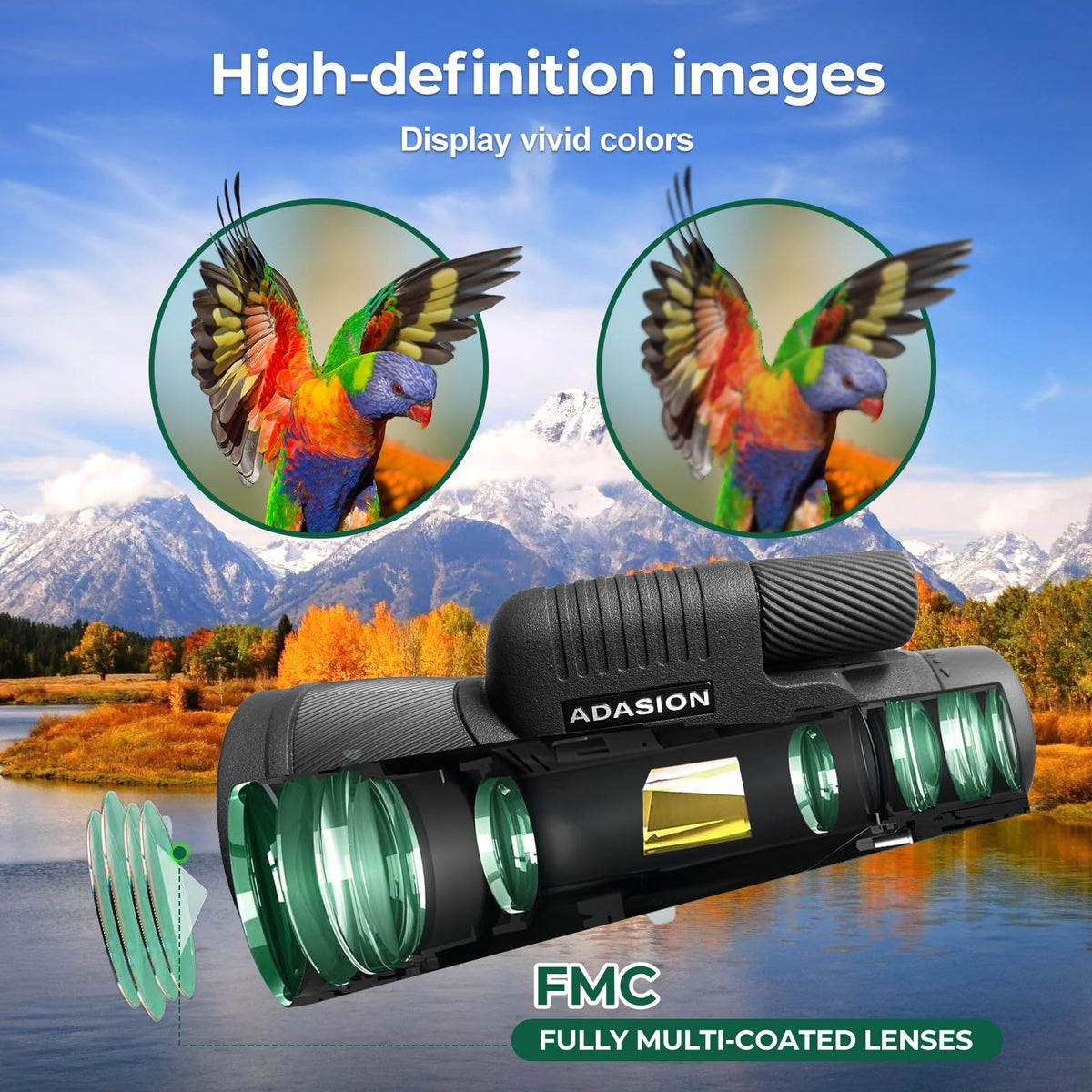Adasion 15x56 HD monocular for concerts offers close, immersive stage views.