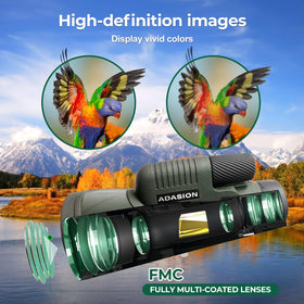 Adasion 21mm eyepiece offers wider, comfortable viewing during long sessions.