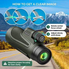Adasion BAK4 prism and FMC lens ensure bright images in daylight and low light.