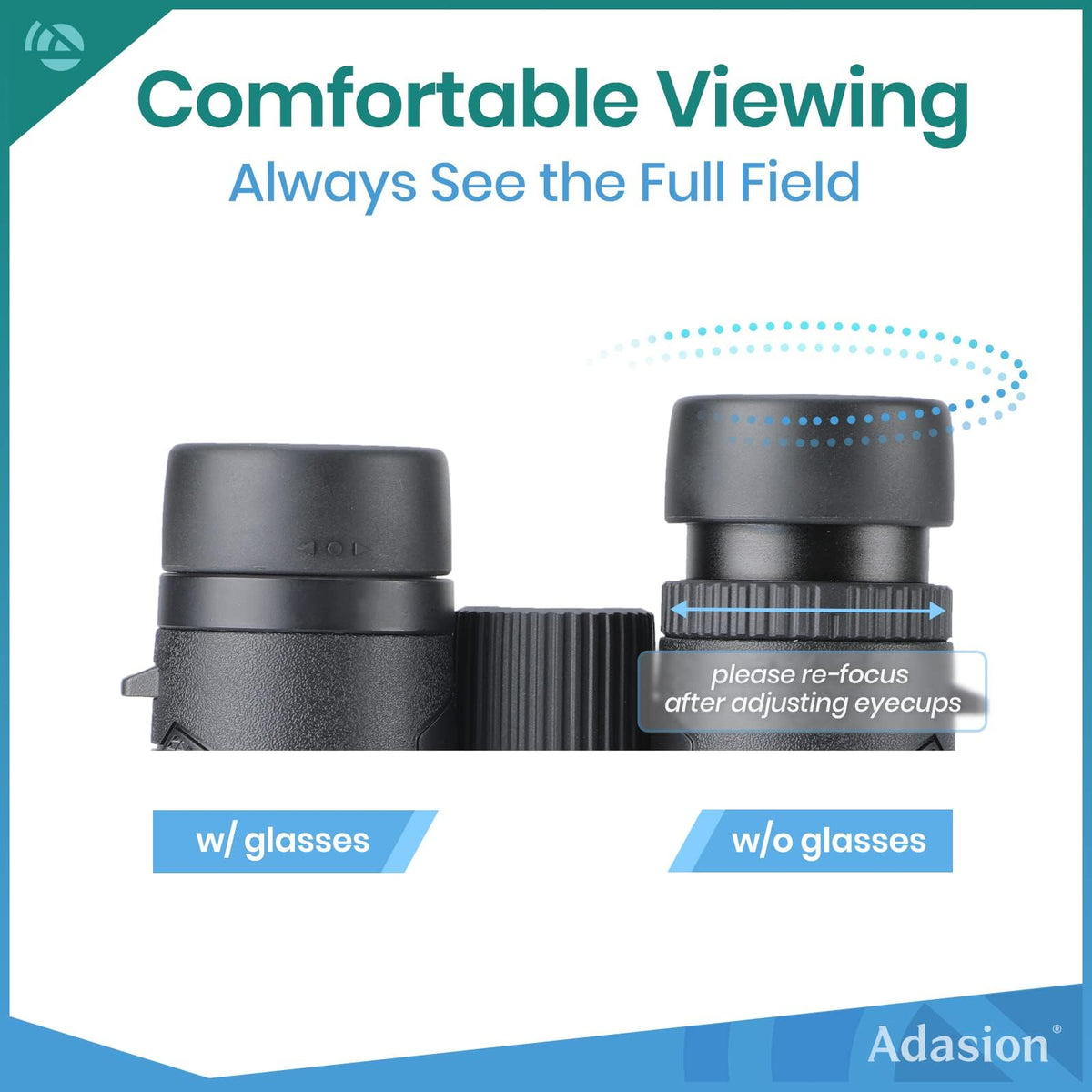 Adasion binoculars mounted on a tripod for stable distant shots