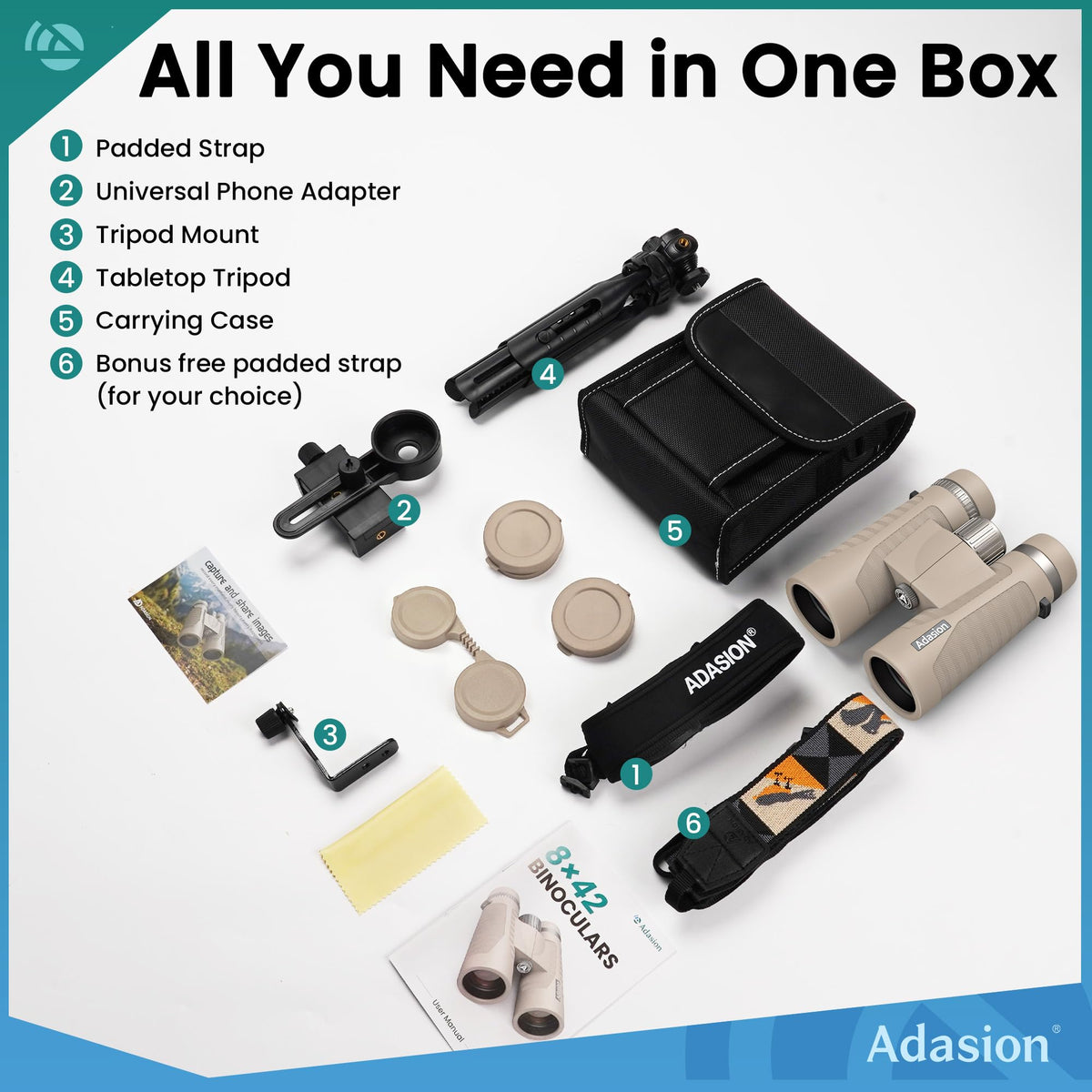 Adasion fully multi-coated lenses boost light transmission for dim light.