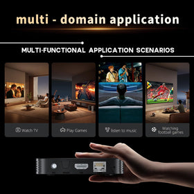 ADDCOLOR remote and included cables arranged to highlight plug-and-play benefit