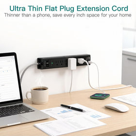 Addtam 6 AC outlets provide flexible power for devices in dorms or offices.