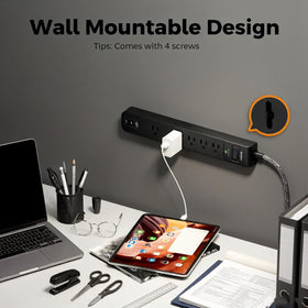 Addtam braided 25ft cord detail showing durability and long reach for distant outlets