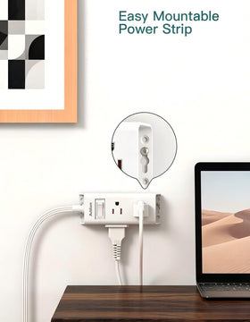 Addtam wall or desk mounting keeps workspace neat and organized.