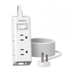 Addtam front view showing six outlets and organized power access