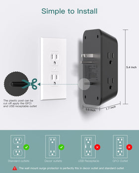 Addtam mounted on wall with screw anchored for stable, wobble-free use