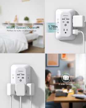 Addtam mounted on wall with screw secured for stable, wobble-free use